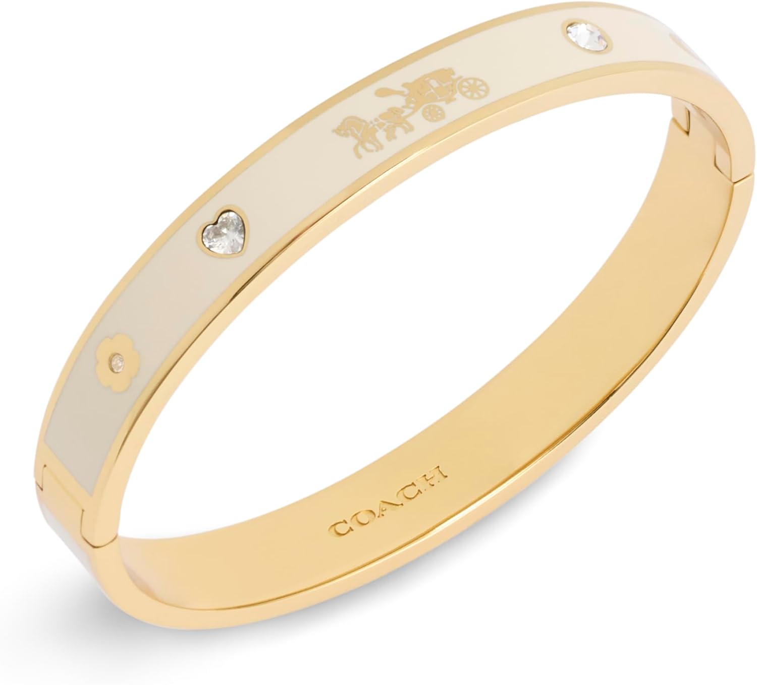 COACH Womens Signature Horse & Carriage Bangle Bracelet