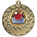 Medaglia da ping pong in bronzo da 50 mm con nastro e incisione gratuita fino a 30 lettere