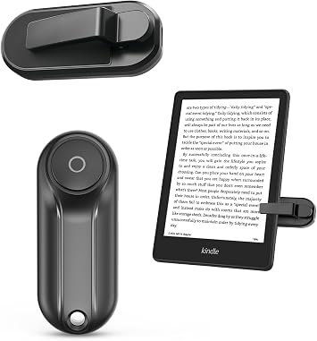 K3 Page Turner for Kindle Paperwhite Oasis Kobo E-Book eReaders, Remote Camera Shutter and Video, Remote Page Turner Clicker for ipad Tablets Reading Novels with Wrist Strap Storage Bag