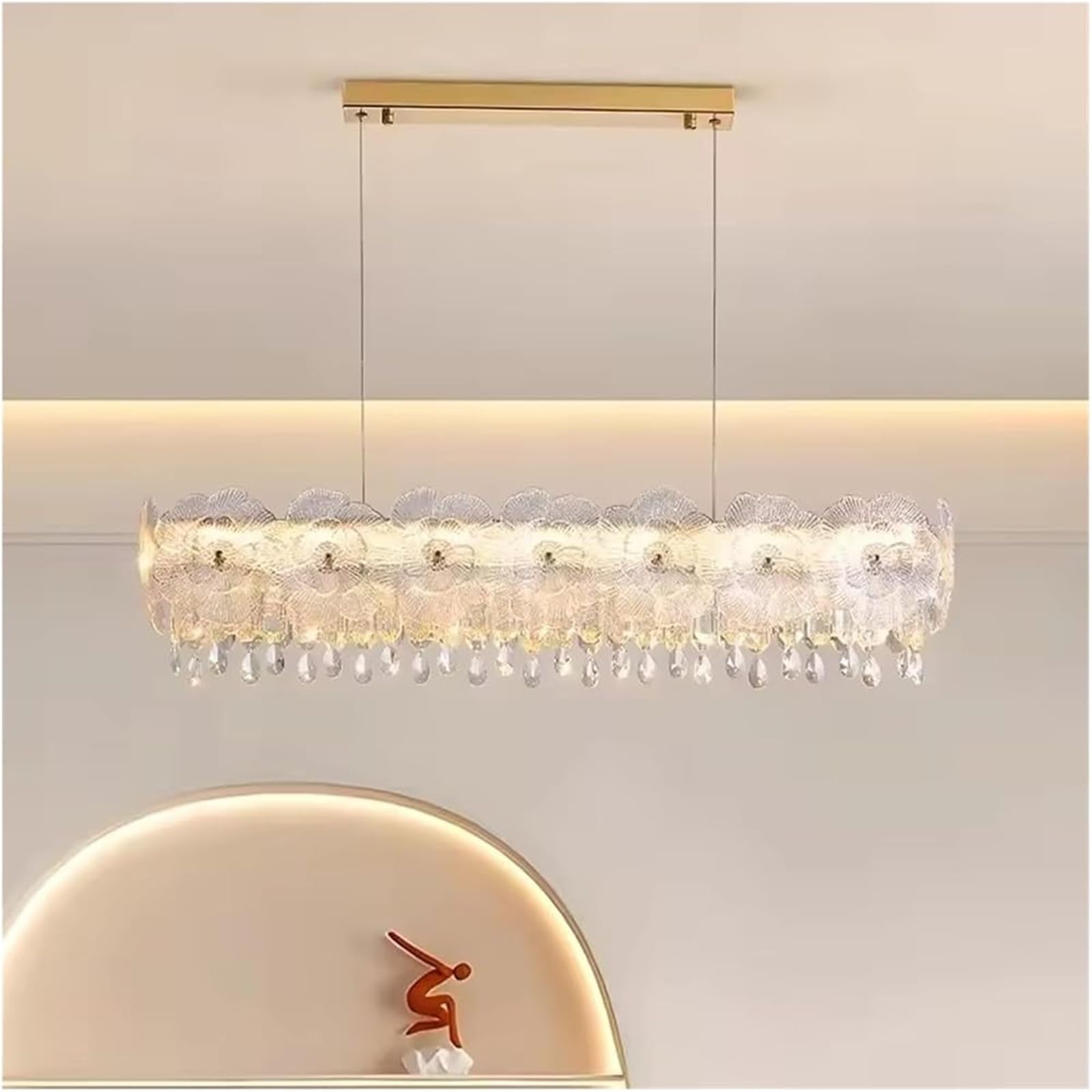 FZQSXAZU Pendant Light Ceiling Shade Nordic Decor Chandeliers Lamp for Dining Room Lustre Hanging Lamps Modern Indoor Chandeliers(Length 90cm)