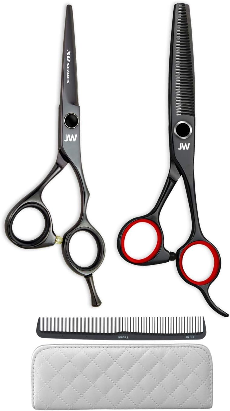 JW Shears XO Series Hair Cutting Shears Thinner & Case