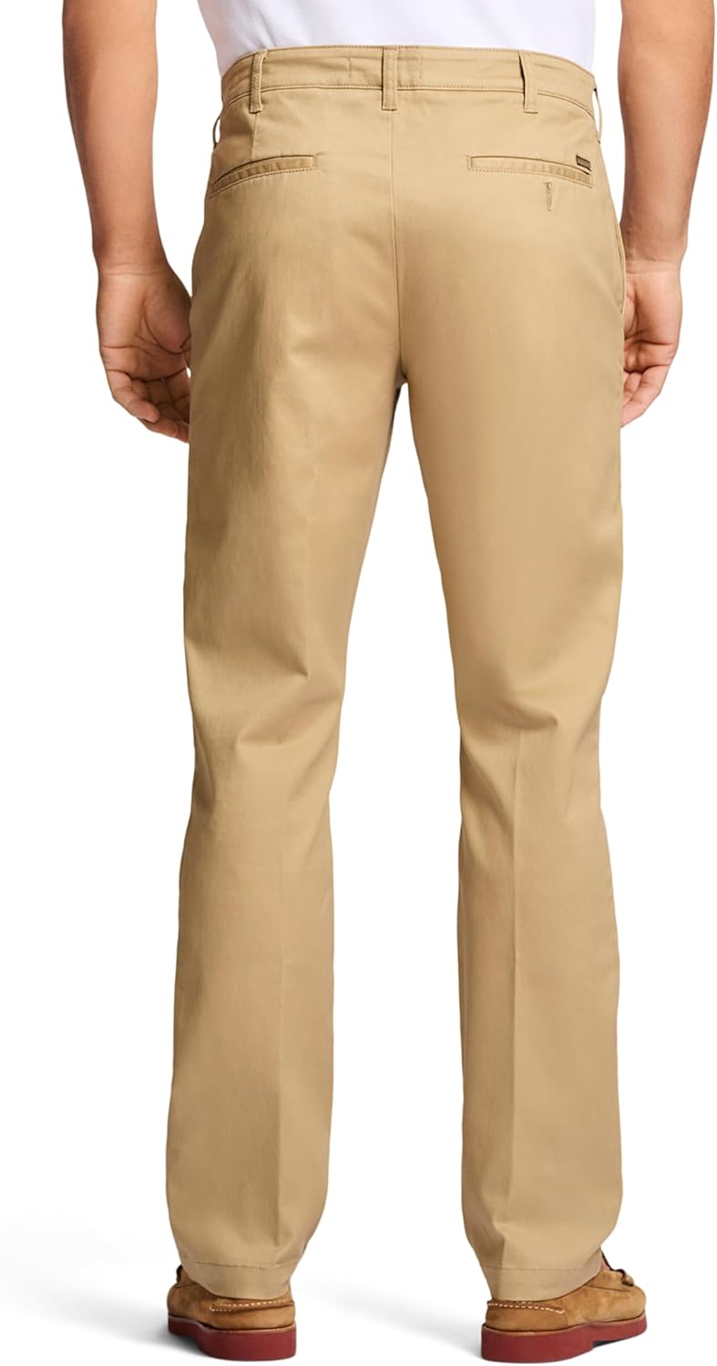 IZOD Men's Performance Stretch Straight Fit Flat Front Chino Pant - Image 4
