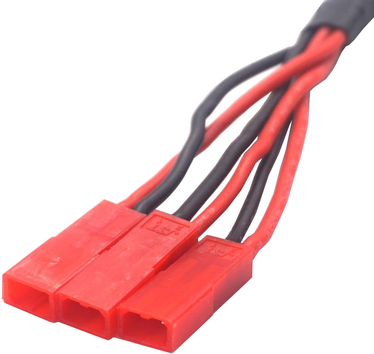 Share Goo 4PCS JST Plug Splitter,JST Male Female Y Cable,JST Y Parallel Adapter Splitter Harness Compatible with Traxxas TRX-4 1/10 RC Car Crawler ESC Battery Motor Cooling Fan,15CM/5.9"