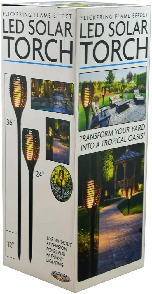 Flickering Flame Effect LED Solar Torch