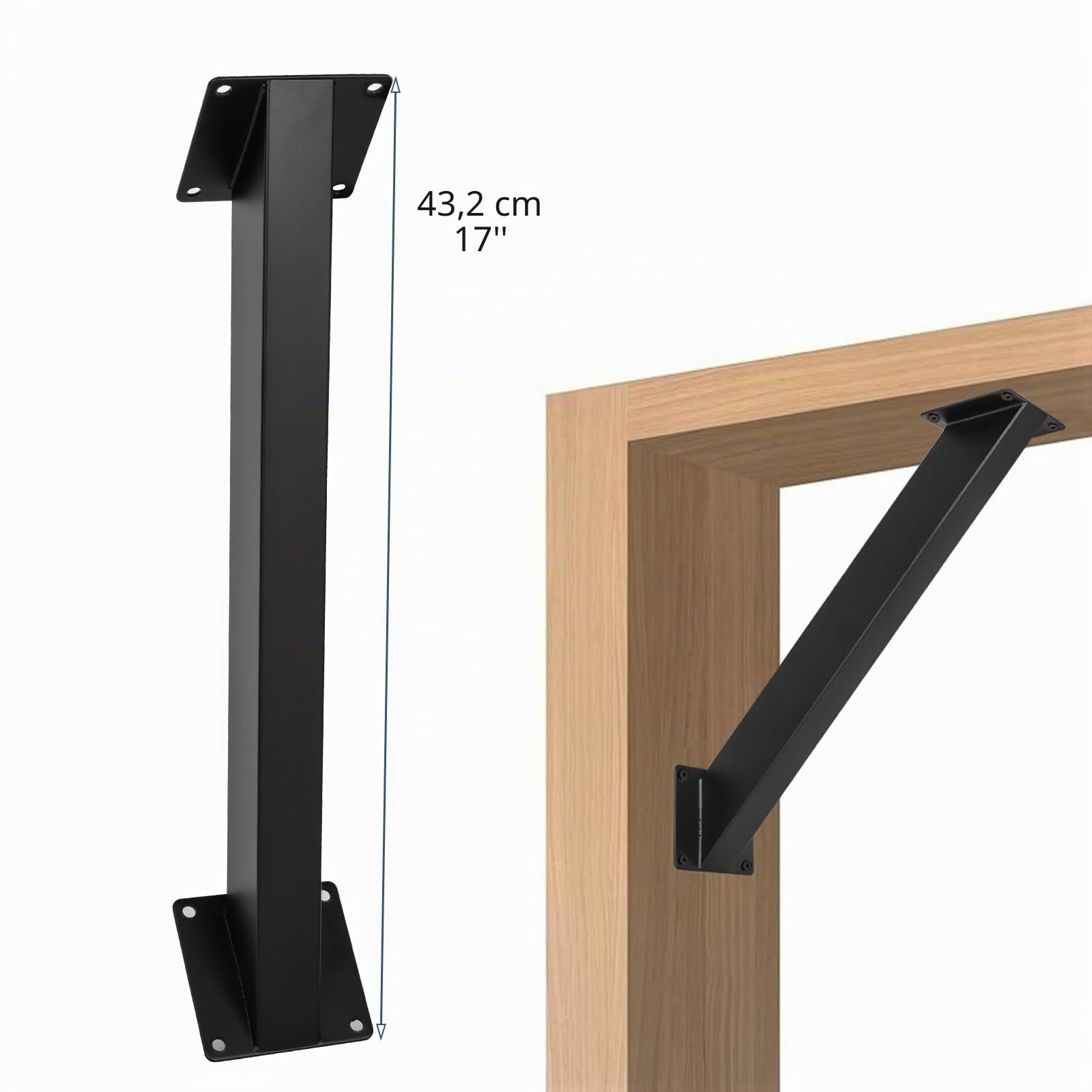 4 Pezzi Staffe per Gazebo, Squadrette Angolari, Connettori per Travi, Staffe per Travi in Legno, Set di Supporti per Gazebo, Connettori Pergola, Supporto per Gazebo con Angolo di 45°