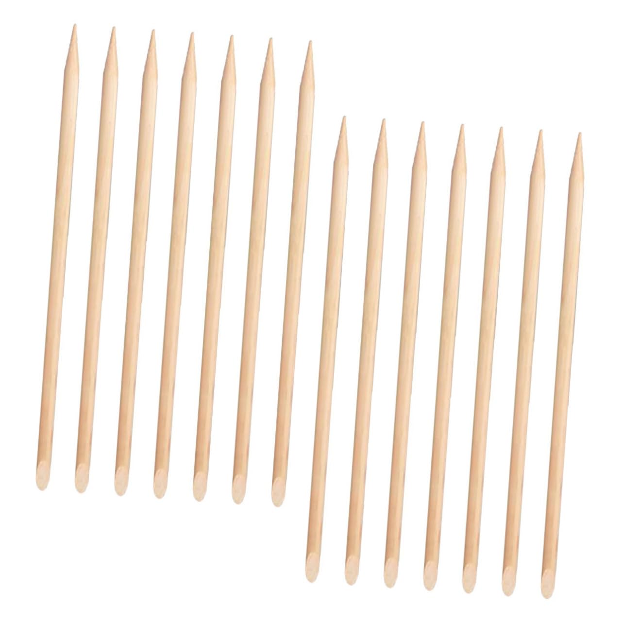 IWOWHERO Multi-functional Nail Sticks Set 100pcs Wooden Cuticle Sticks for Easy Manicure Nail Care