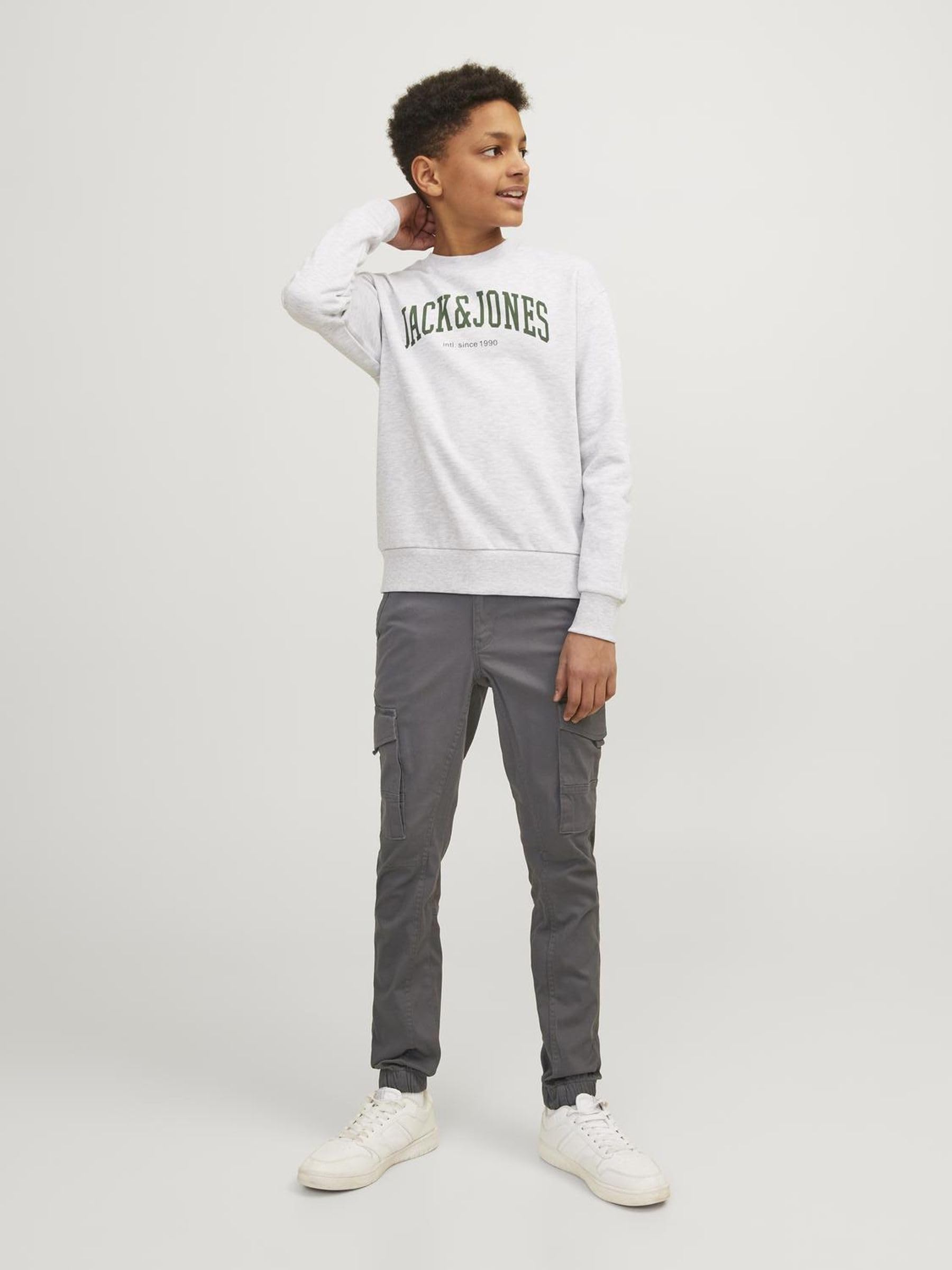 JACK & JONES Jjipaul Jjflake Akm 542 Asphalt Noos Jr - Ładunek Chłopcy