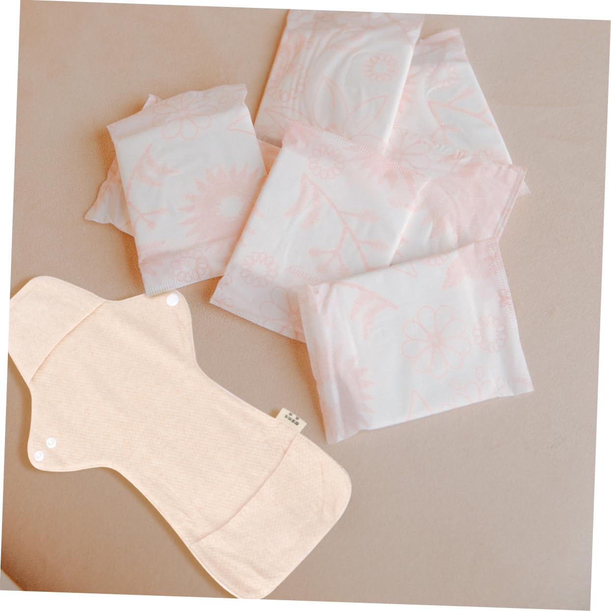 FOMIYES 4 Piezas compresas menstruales de tela Toalla sanitaria lavable compresas menstruales reutilizables protegeslips toalla sanitaria de tela almohadillas de mamá portátil Toalla tía