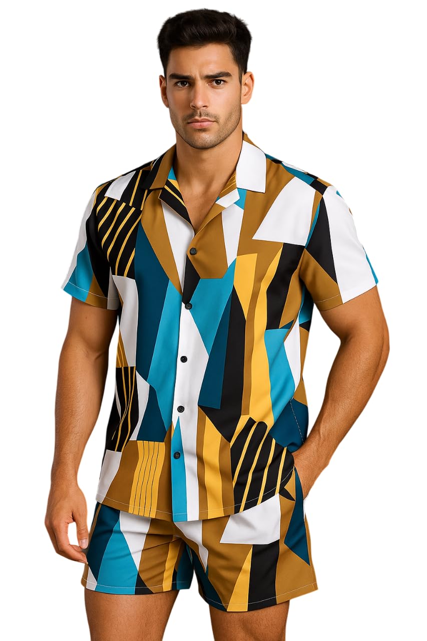 Men's Nightwear || Mens Printed Night Suits || Night Suit Co-Ord Set for Mens Blue-picture-30