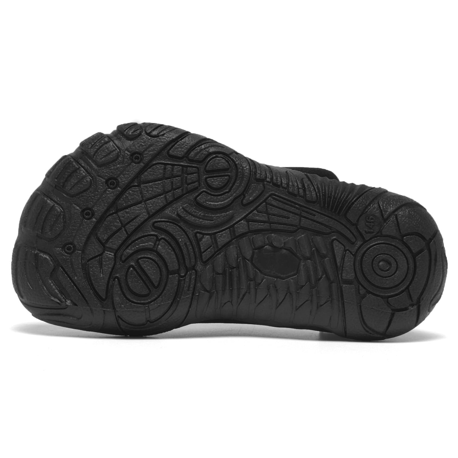 Racqua Scarpe da acqua per bambini, antiscivolo, per bambini, ragazzi e ragazze (neonati/bambini), Wzk1653t Nero, 25 EU