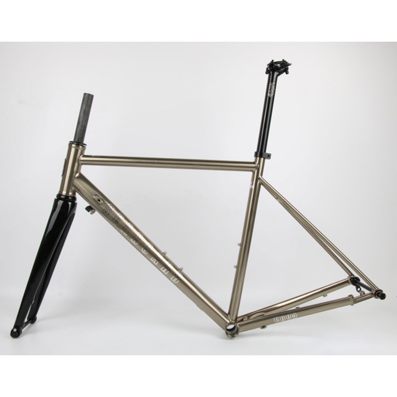 700C Chrom-Molybdän-Stahl Fahrrad Rahmen 44cm 47cm 50cm 53cm 56cm Rennrad Rahmenset Fahrrad Rahmensatz Scheibenbremse Rahmen Steckachsenrahmen F12*100MM R12*142MM BSA BB68mm(Brushed Silver,44cm)