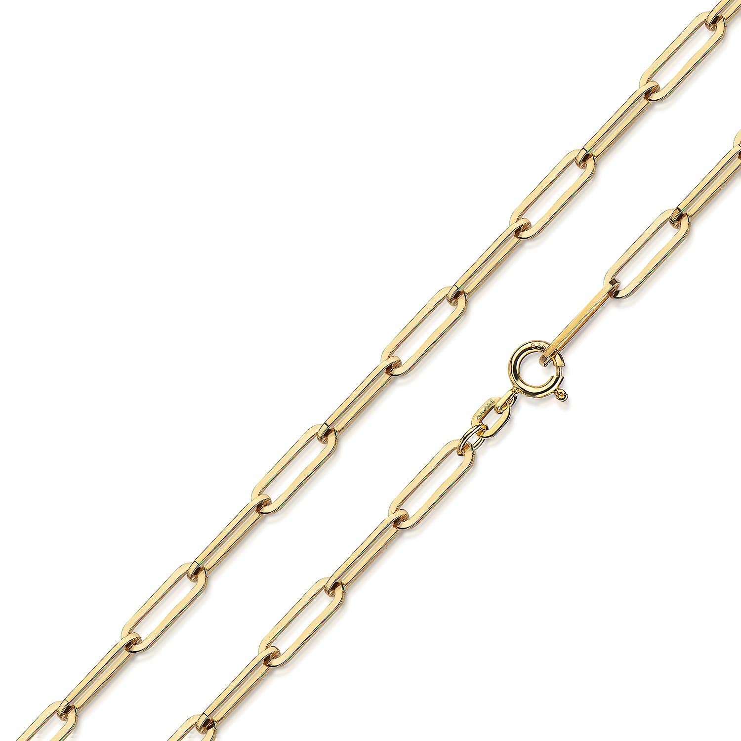 MATERIA by Matthias Wagner Goldene Ankerkette weit 925 Sterling Silber vergoldet Damen 3mm K21