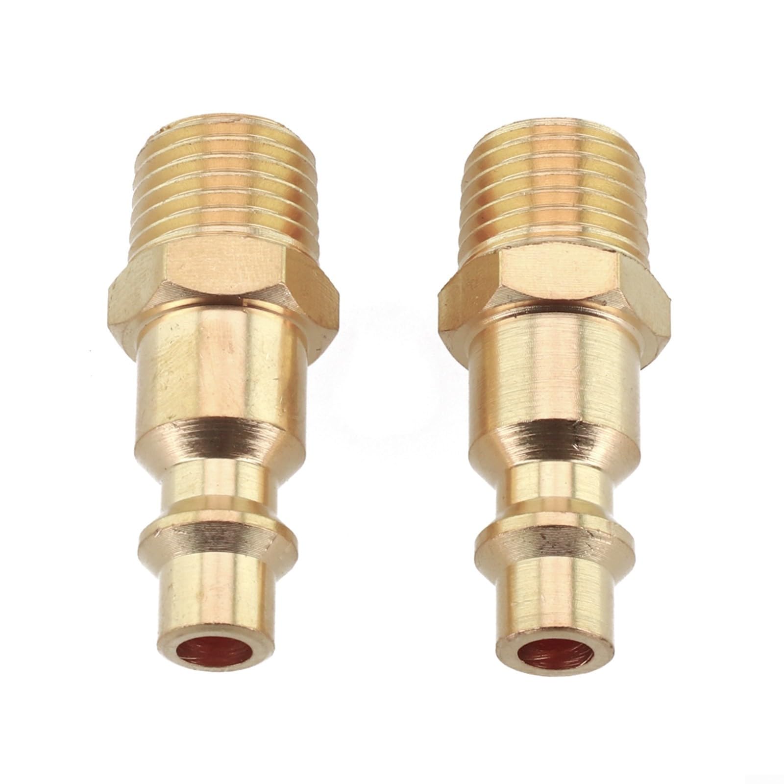 2 acopladores de liberación rápida de compresor de aire NPT de 1/4, conector de manguera neumática de metal para herramientas | 2 acopladores de liberación rápida de compresor de aire NPT de 1/4, conector de manguera neumática de metal para herramientas