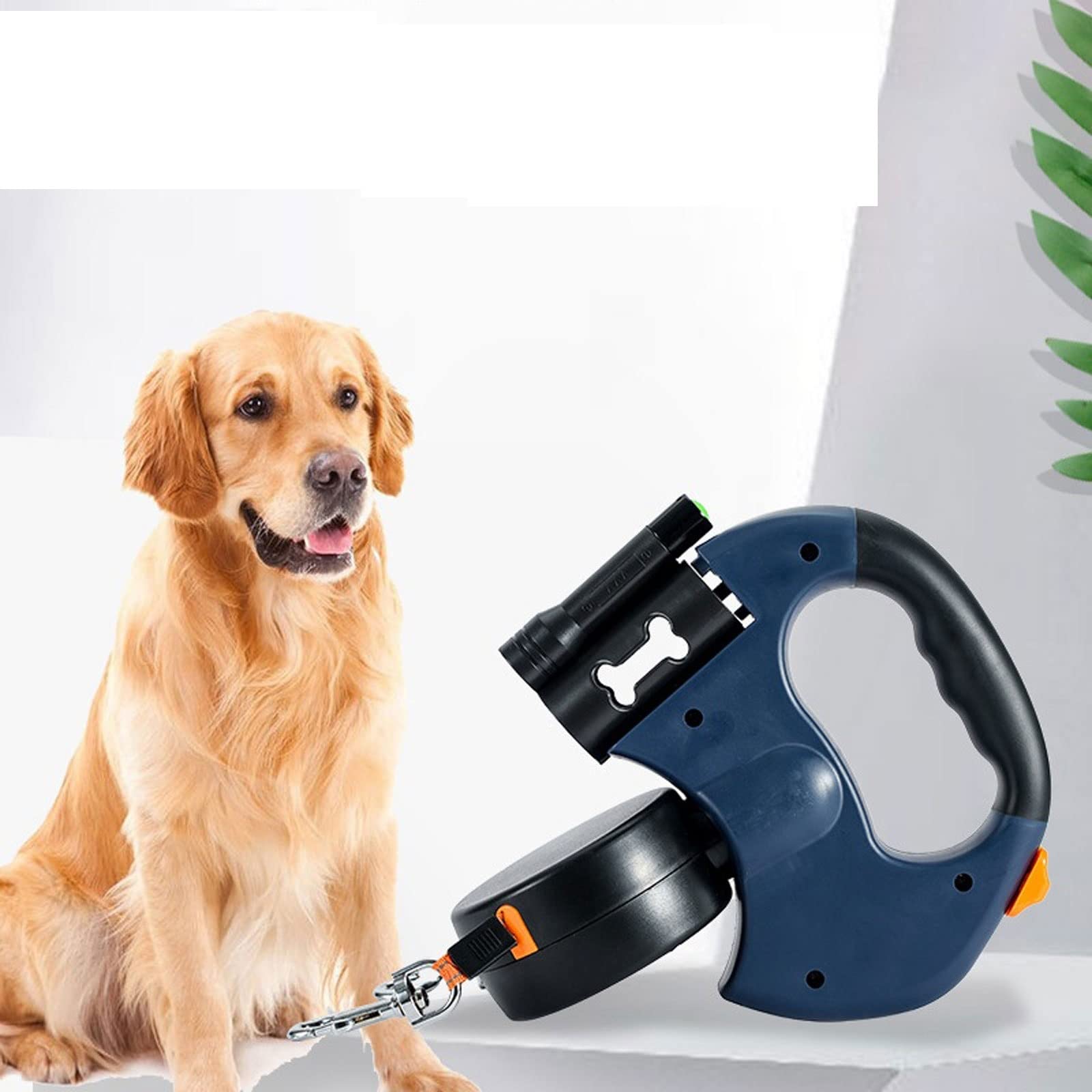 DieffematicGS Correa Perro Cuerdas de tracción dobles para perros y mascotas, correa retráctil automática para gatos y perros, correa ajustable para perros dobles, correa Flexible automática para perr