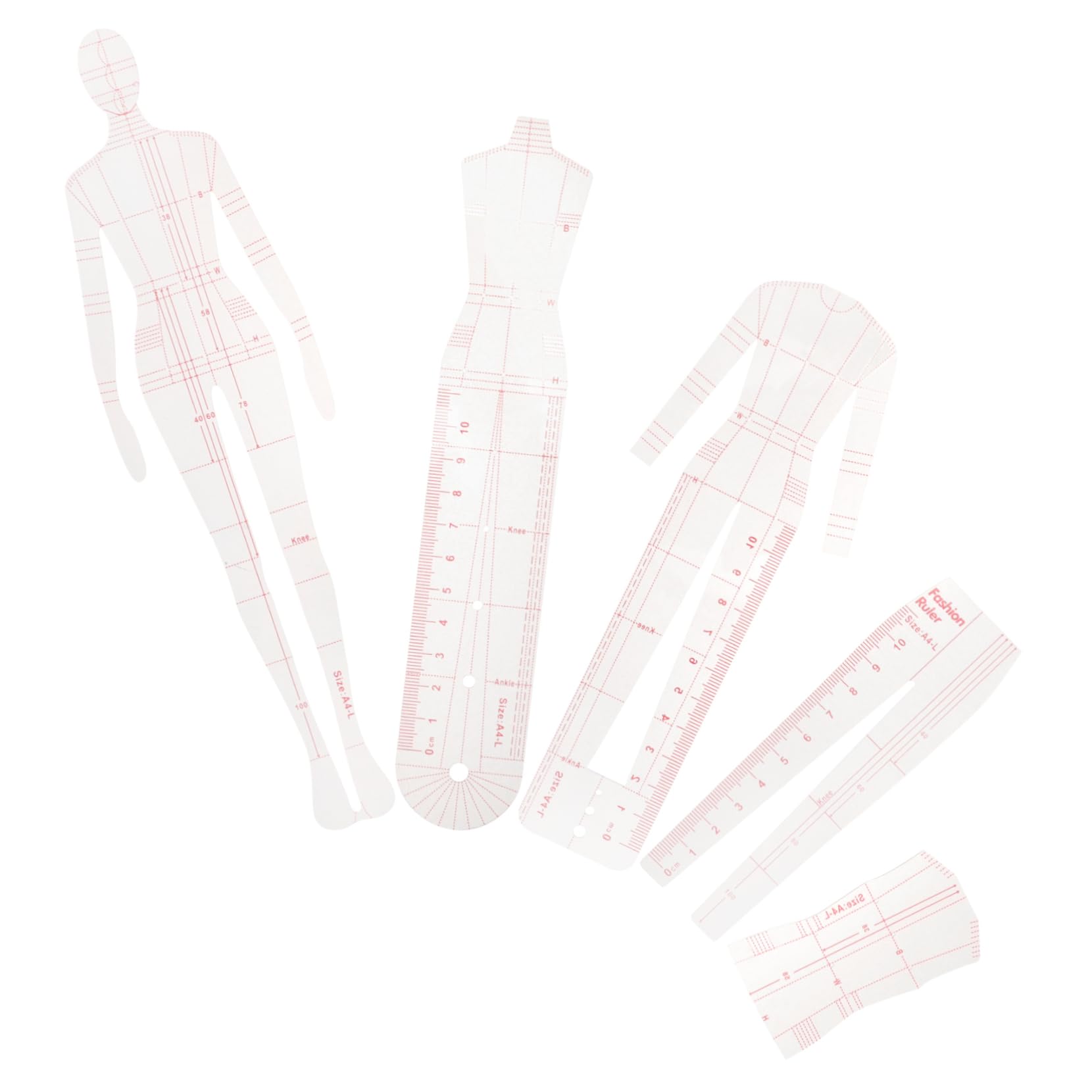 Gadpiparty 3 Set Set Di Righelli Patchwork Righelli E Sagome Per Quilting Sovrani Trapunti Tessuto Modello Di Trapuntatura Modello Di Cucito Acrilico Strumenti Di Trapuntatura 5 Pezzi*3