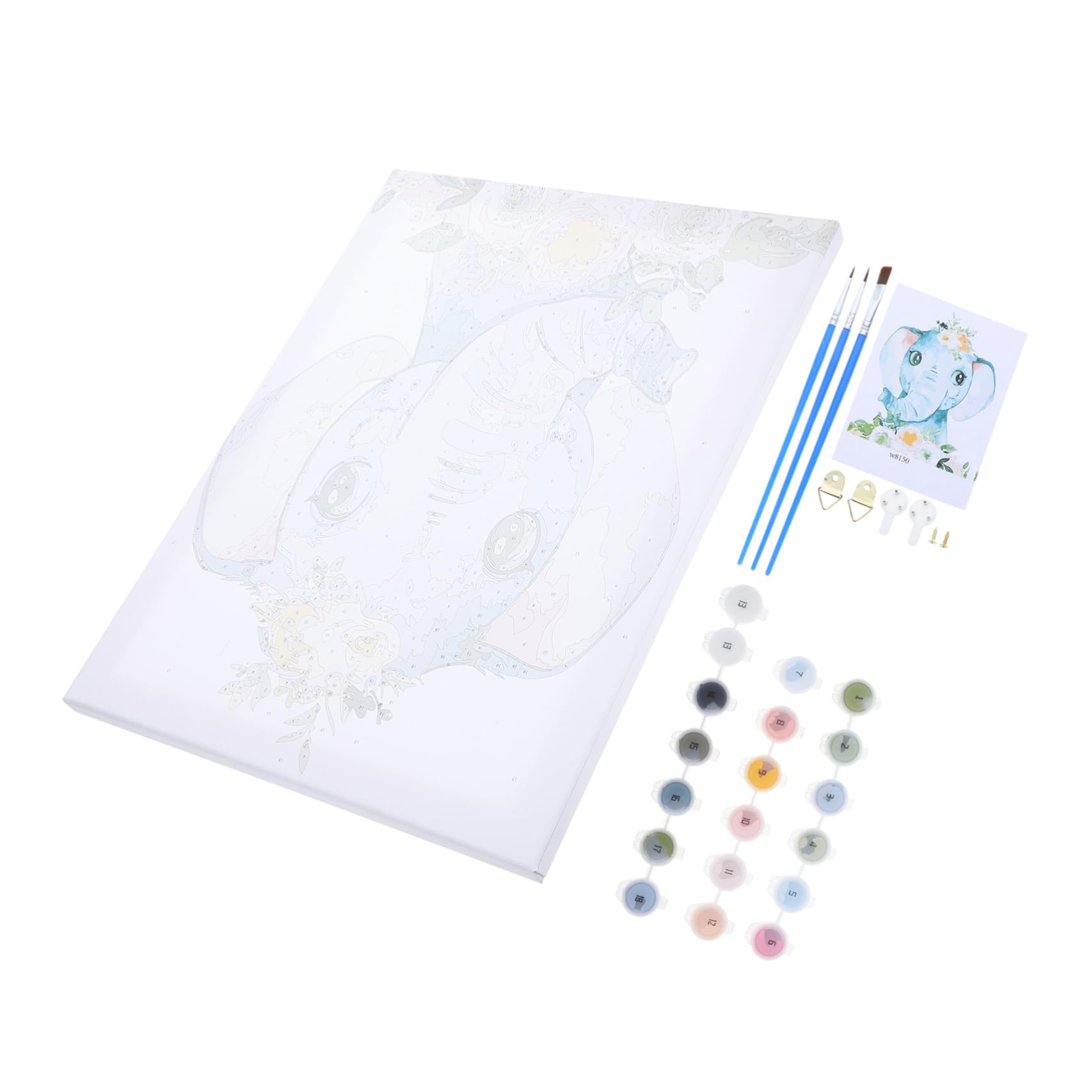 SWOOMEY 1set Kit Di Pittura Per Numeri Per Ragazzo Ragazza e Principianti Completo Con Tela Framed e Forniture Per Dipingere Acrilici Inclusi