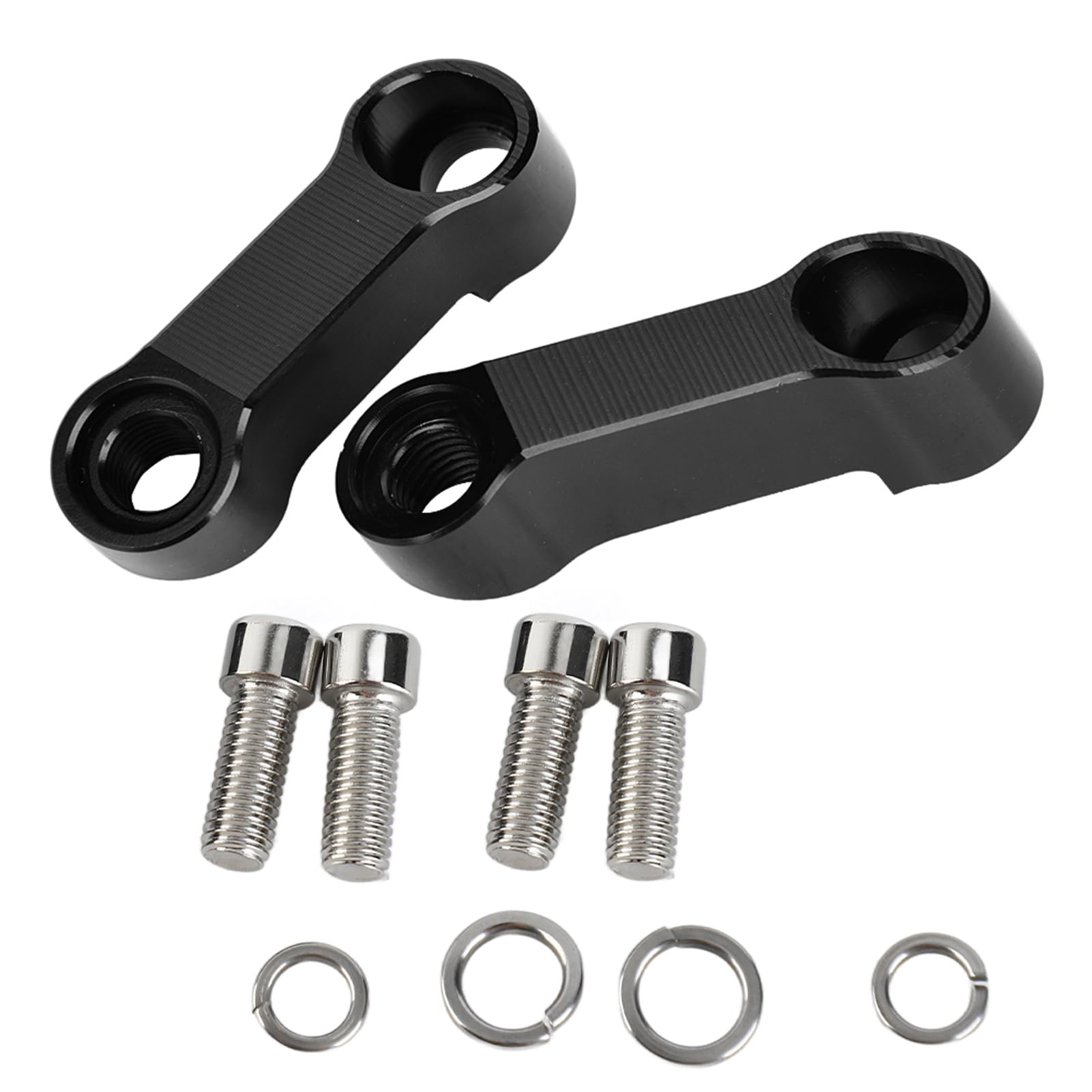 Przedłużacz lusterka wstecznego, 10mm 8mm Zestaw adaptera lusterka wstecznego motocykla ze stopu aluminium Przedłużacz do montażu pionowego z otworami montażowymi M10 lub M8. Zamiennik dla motocykli Pojazdy elektryczne