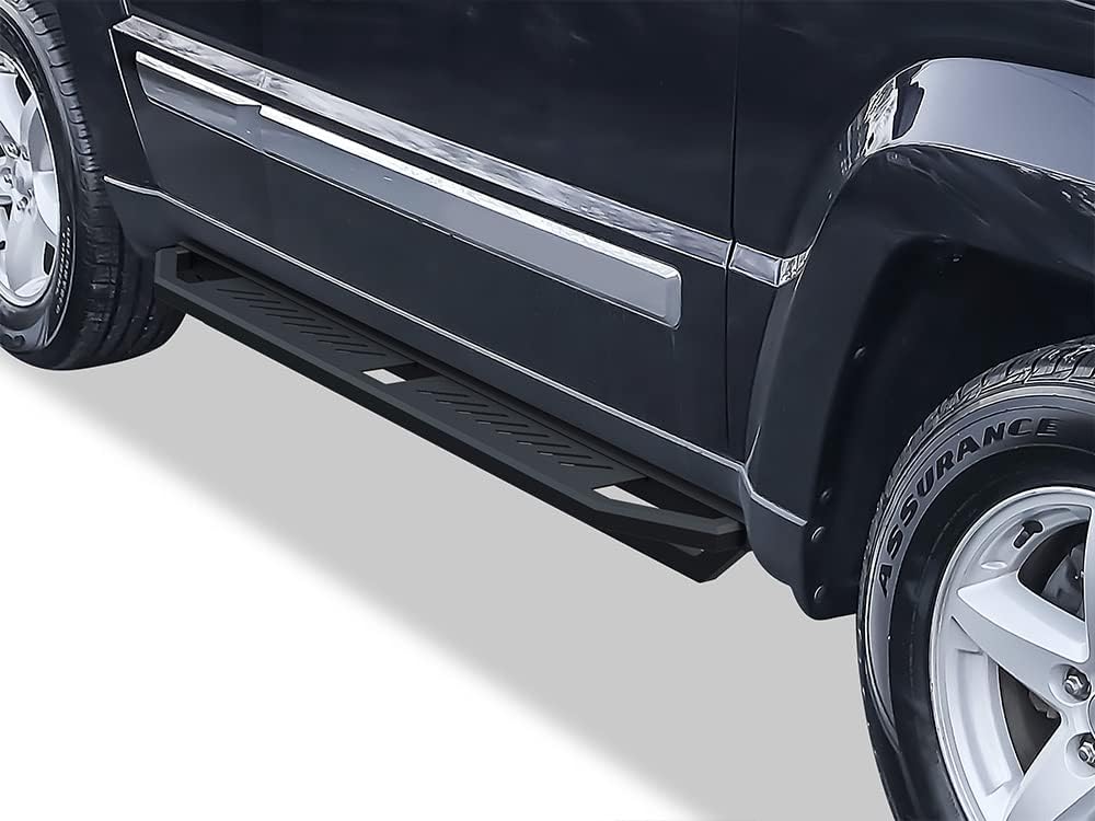 APS Stainless Steel Jeep Side Steps Armor Compatible with Jeep Liberty 2008-2013