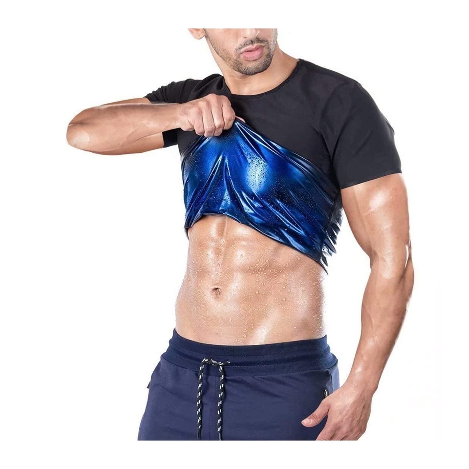 Herren Sweat Tank Top Sauna Weste T-Shirt Fitness Schwitzen Sport Korsett Sauna Abnehmen Neopren Body Shaper