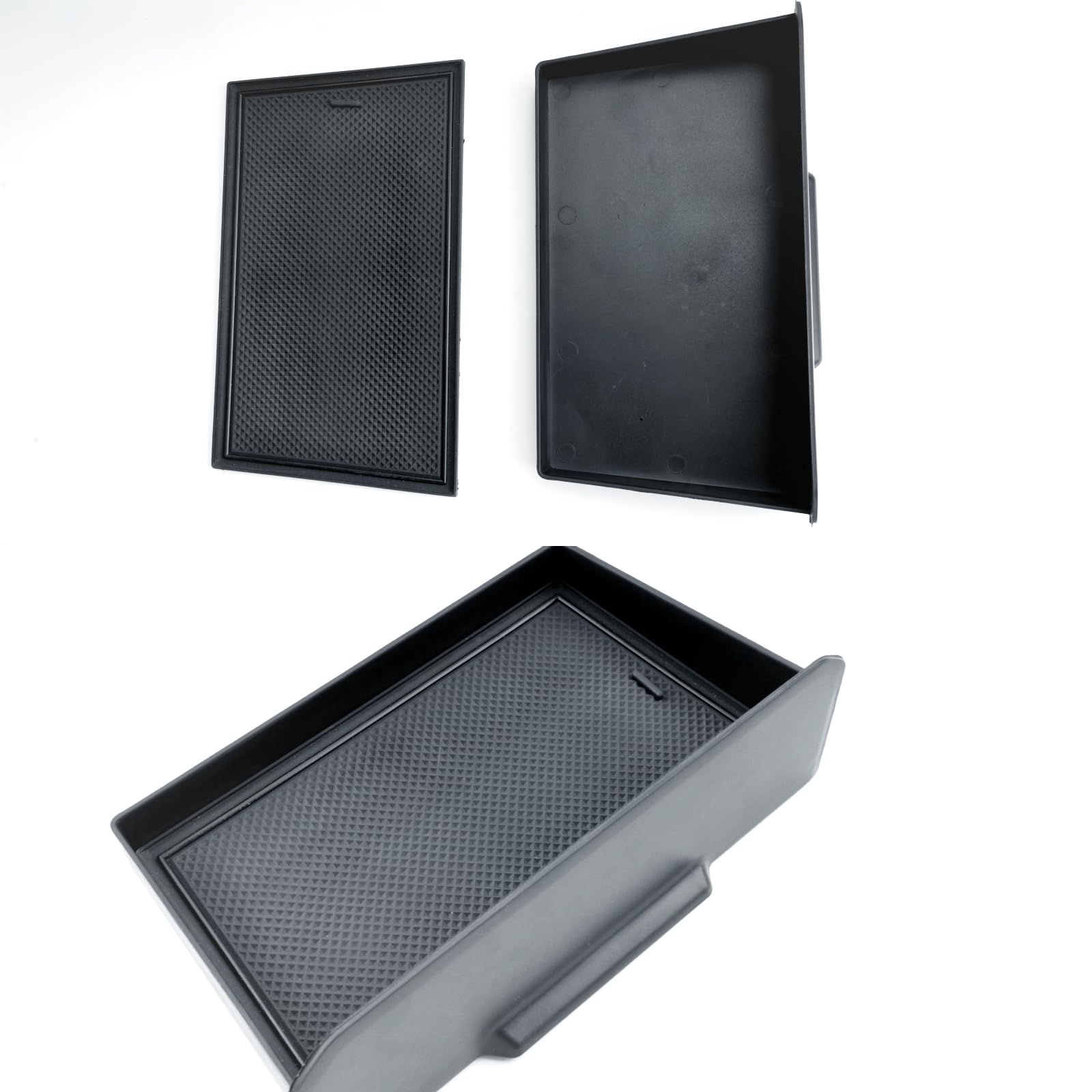 ECOZEN Organizer per console centrale Dacia Duster 3 2024-2026/Dacia Bigster 2025-2026 3D ABS Console Centrale Contenitore Cassetto con cuscinetto antiscivolo, vassoio portaoggetti nascosto Duster III