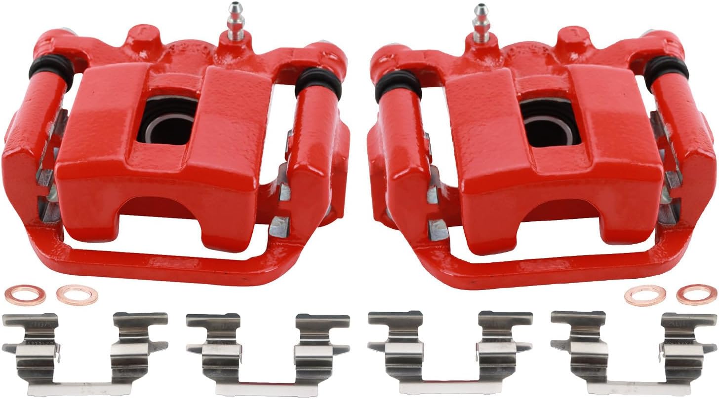 Performance Rear Driver and Passenger Side Brake Caliper Set Caliper Brackets Hardware Compatible with 08-13 Nissan Rogue 14-15 Rogue Select