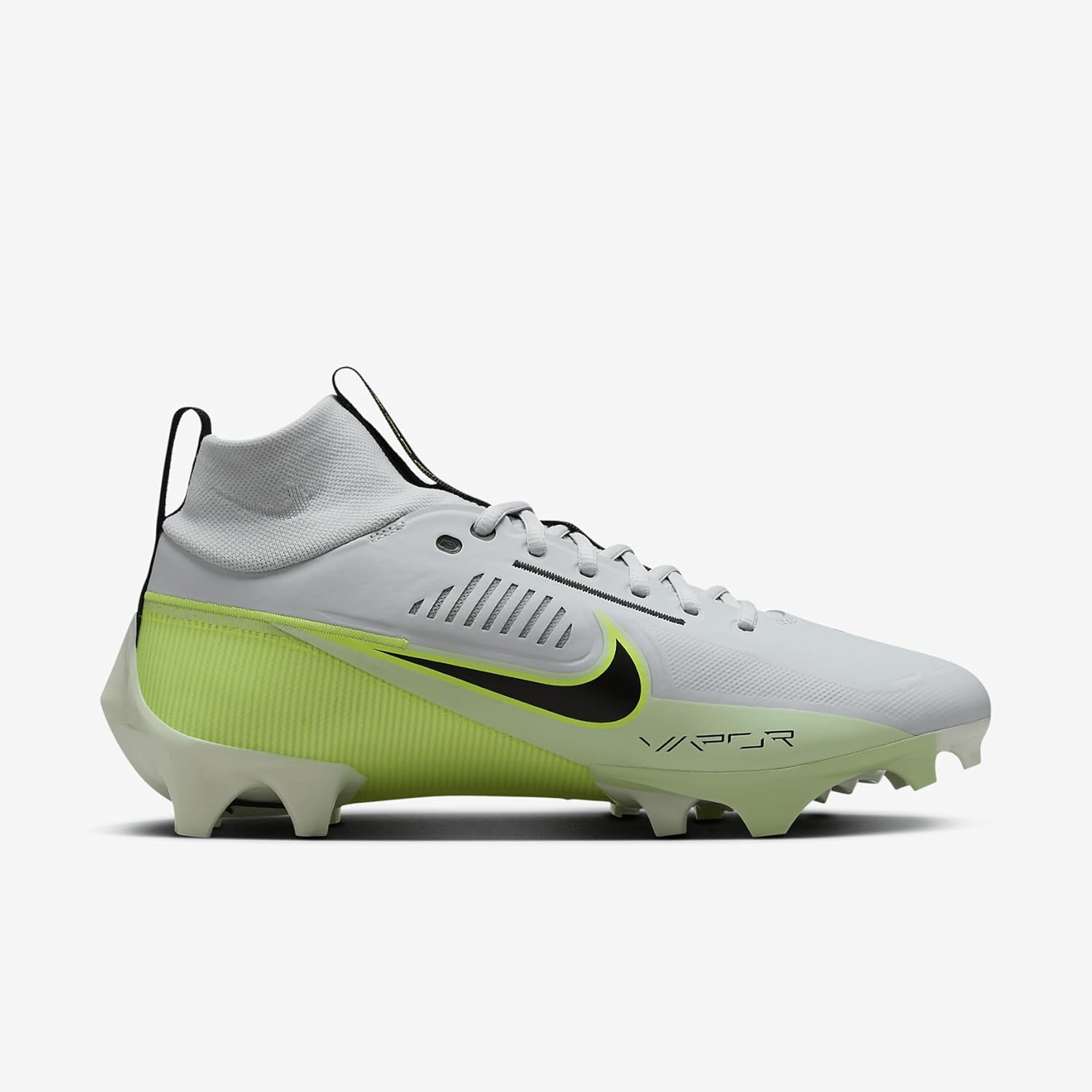 Nike Vapor Edge Pro 360 2 Men's Football Cleats (DA5456-004, Pure Platinum/Vapor Green/Barely Green/Black) Size 4.5 - Image 3