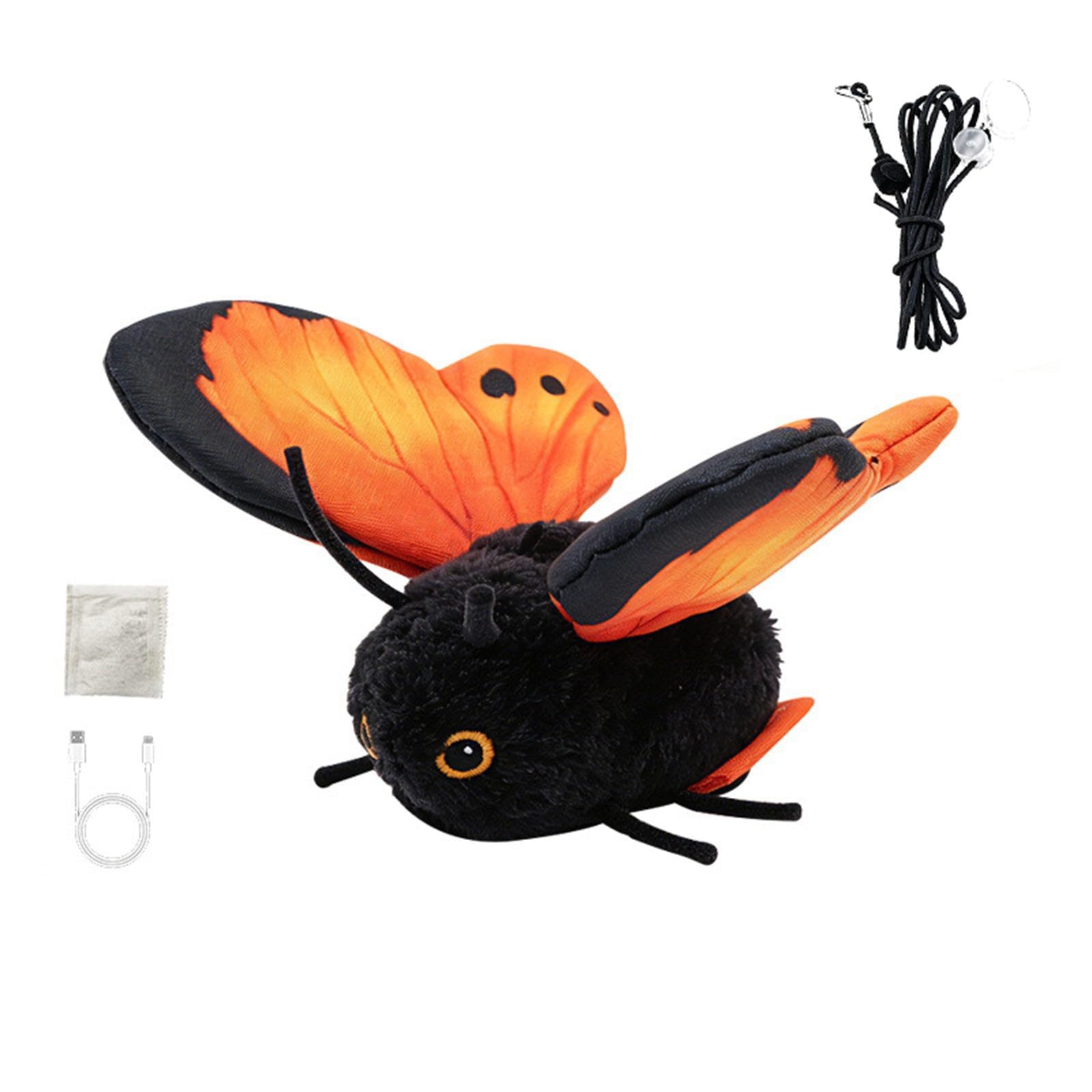 Rechargeable Butterfly Cat Toy Interactive Flapping Suction