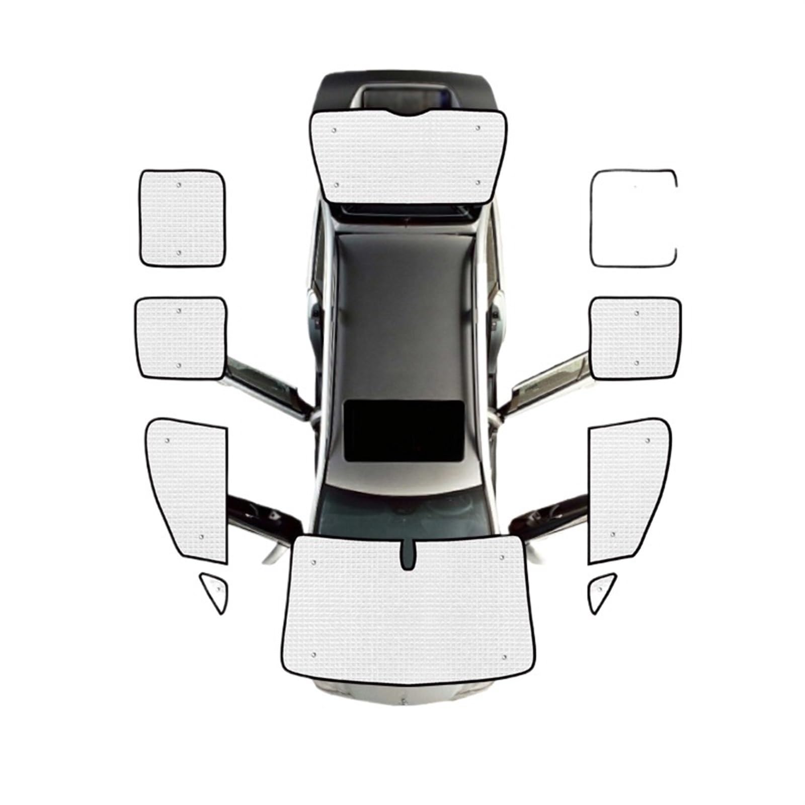 Auto Sonnenschutz Für VW Caddy 2K, Maxi 2003-2019, Volle Fenster, Anti-UV, Auto Fenster Visier, Abdeckungen, Zubehör, Sonnenblende (Maxi All Windows)