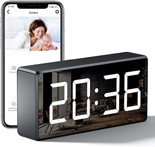 1080P Clock Security Camera, 2.4GHz & 5GHz Dual Band WiFi Indoor Nanny Camera, Home Surveillance Camera with Motion Detection & Real-Time Alarm Alert