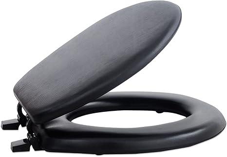 Soft Standard Vinyl Toilet Seat Navy 17" Foam Cushion Fits All Fixtures