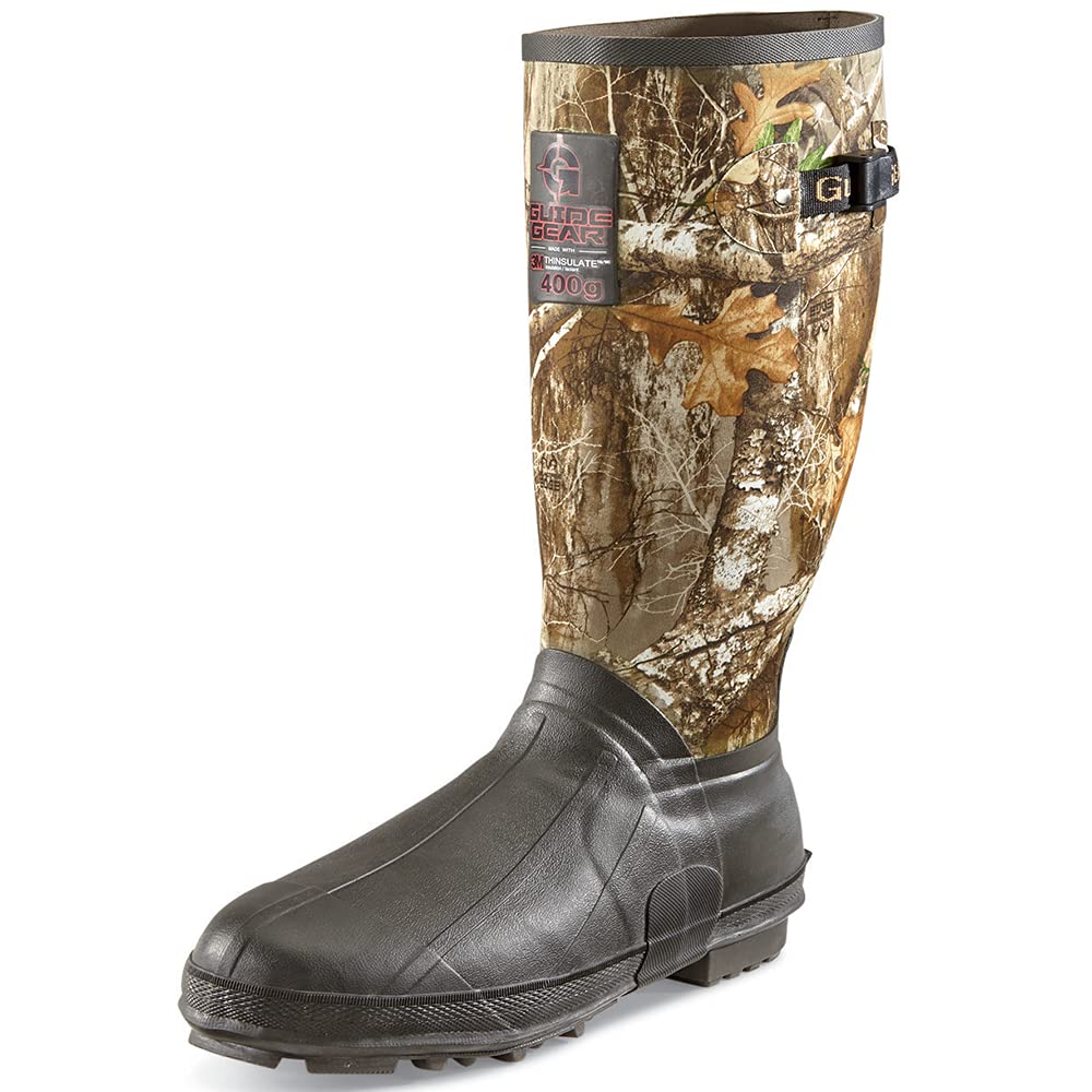 Rain Boots Guide Gear Men’s Side Zip Ankle Fit Insulated Rubber Boots