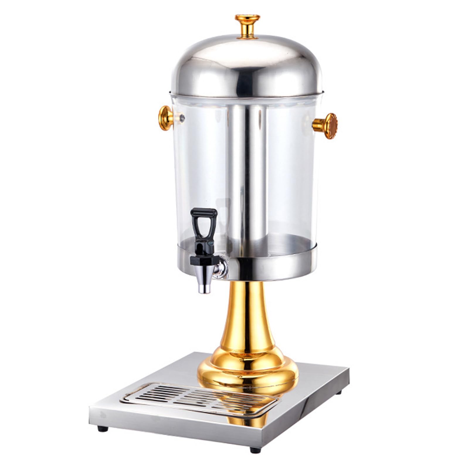 asdchZen Drink Dispenser With Ice Container And Stand - Perfect For Parties, Buffet Catering, Cold Drinks, And Beer - Cold Beverage Dispenser Machine With Spigot,Gold-8L