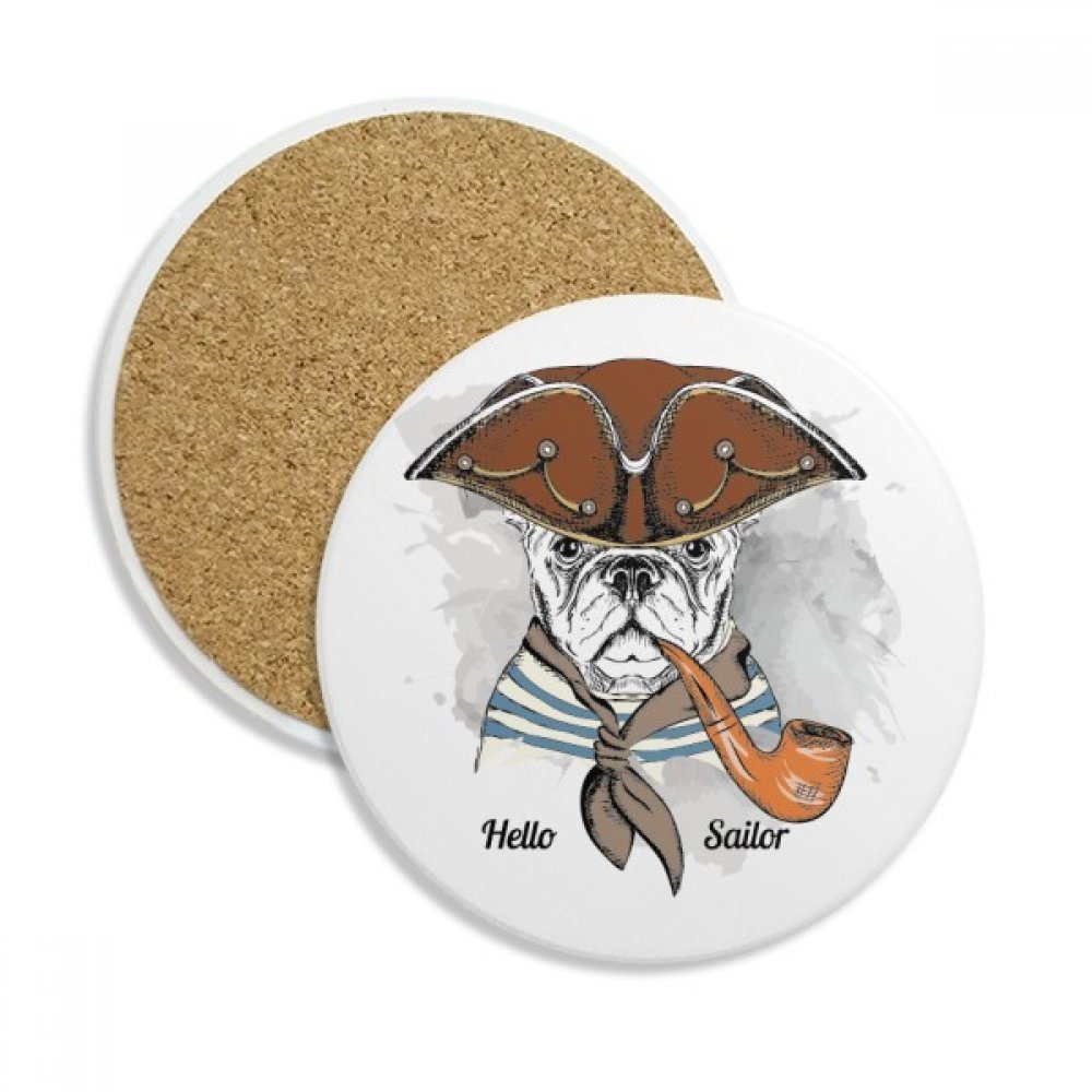 Coaster en céramique chien aquarelle et porte-gobelet absorbant