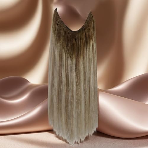 Miniatura 7 de Full Shine - Extensiones de cabello humano de una sola pieza con hilo de nailon transparente e invisible, con diadema oculta, color ombré, para