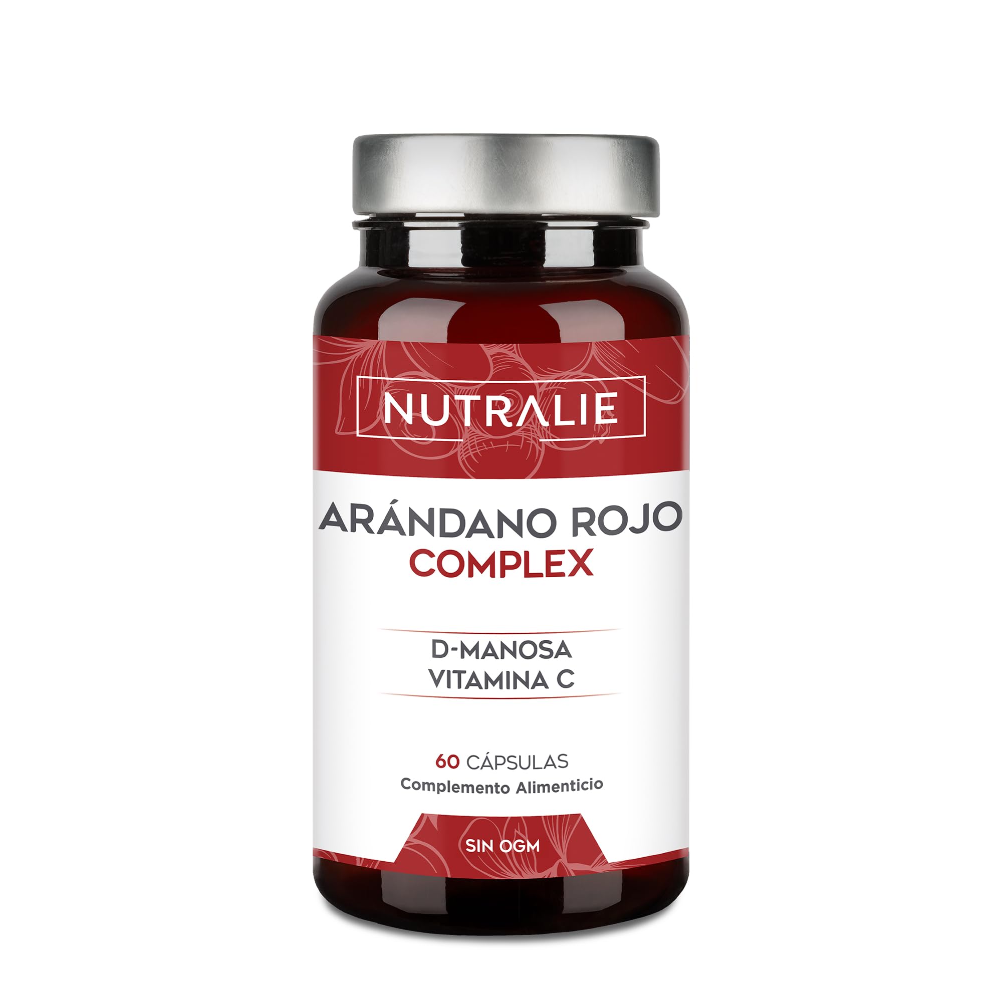 60 cápsulas con arándano rojo americano, D-manosa, hibisco, jengibre y vitamina