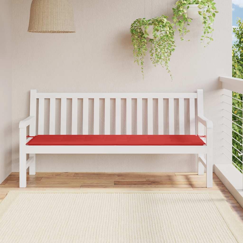 Coussin de banc de jardin imperméable et antidérapant rouge