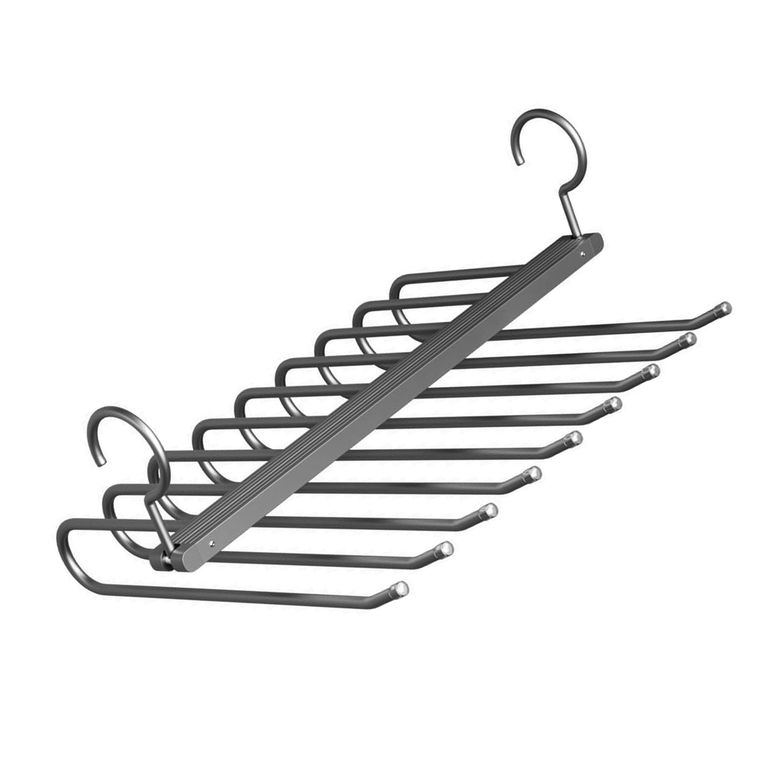 Shntig Strong Folding Pants Rack for Closet Organization Multifunctional Aluminum Alloy Nonslip Trouser Hanger Space Saving Hanger