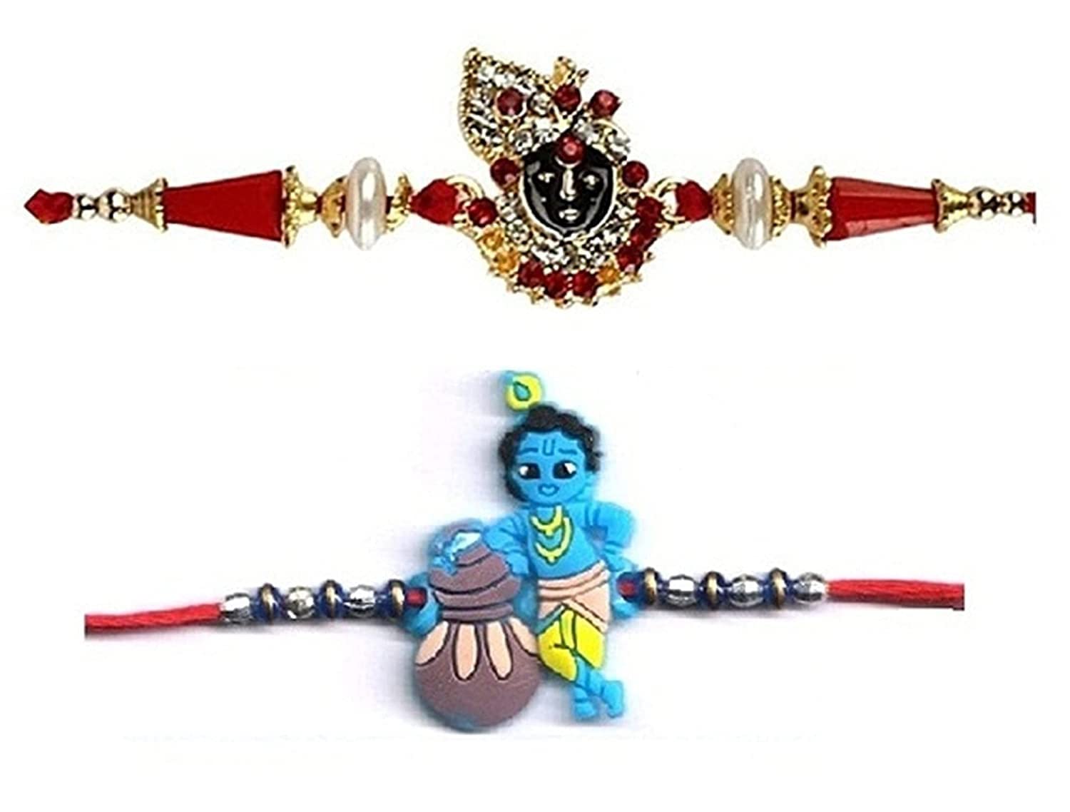VR Creatives Kids Khatu Shyam/Krishna Rakhi and Krishna Face Two 2 Rakhi Combo Set for Brother (B0998L1SXJ) Amazon Price History, Amazon Price Tracker