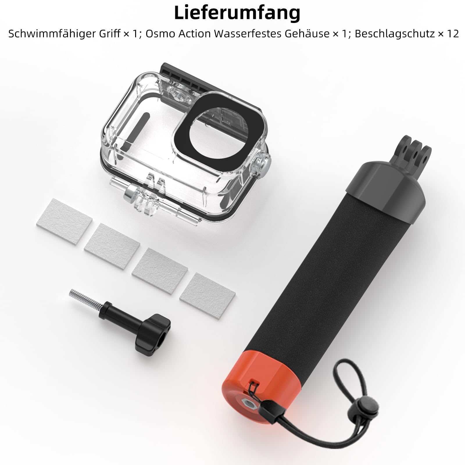 DJI Osmo Action 5 Pro/4/3 Wasserdichtes Gehäuse + Schwimmer Handgriff Floating Stick Unterwasser Zubehör Set