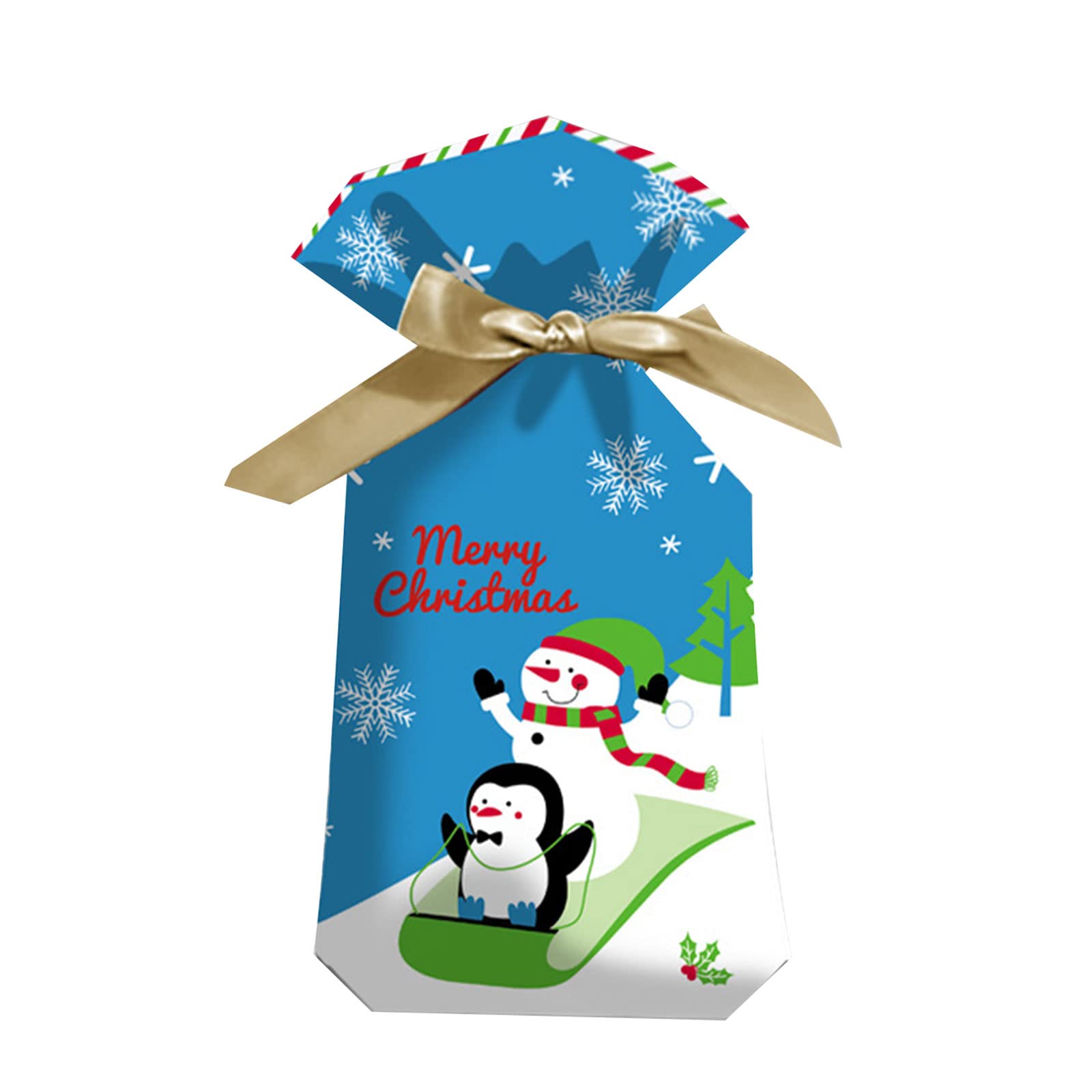 Elnwnnkc Ski Christmas Bag 50Pcs With Drawstring Storage Pouches For Children Festival Candy Biscuit Packaging Christmas Candy Bags Gift Treat Bags