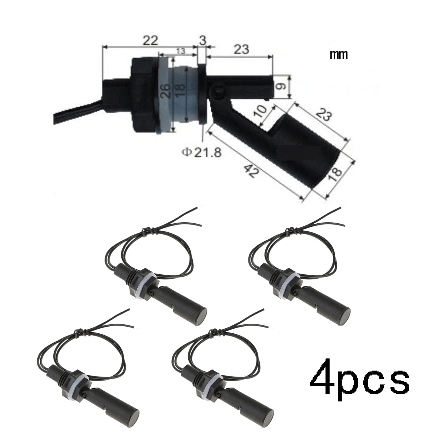 Interruttore A Galleggiante Per Serbatoi Acqua - Sensore Di Livello Regolabile PP Blu Per Piscine - Foto 4