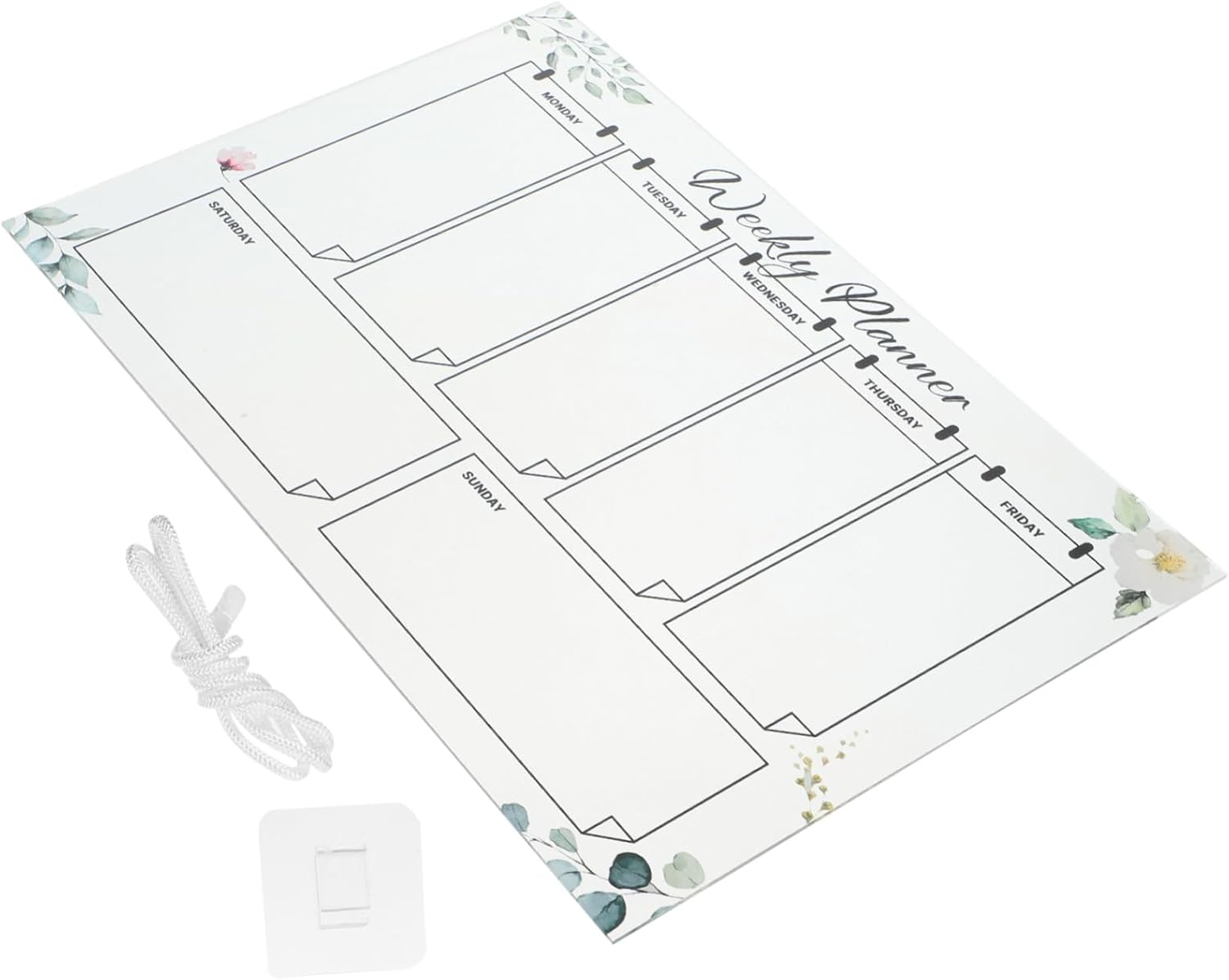Angoily Acrylic Weekly Planner Dry Erase Board Clear Memo Board for Organized Tasks Hanging Design with Smooth Surface for Easy Writing for Home Office and School Use