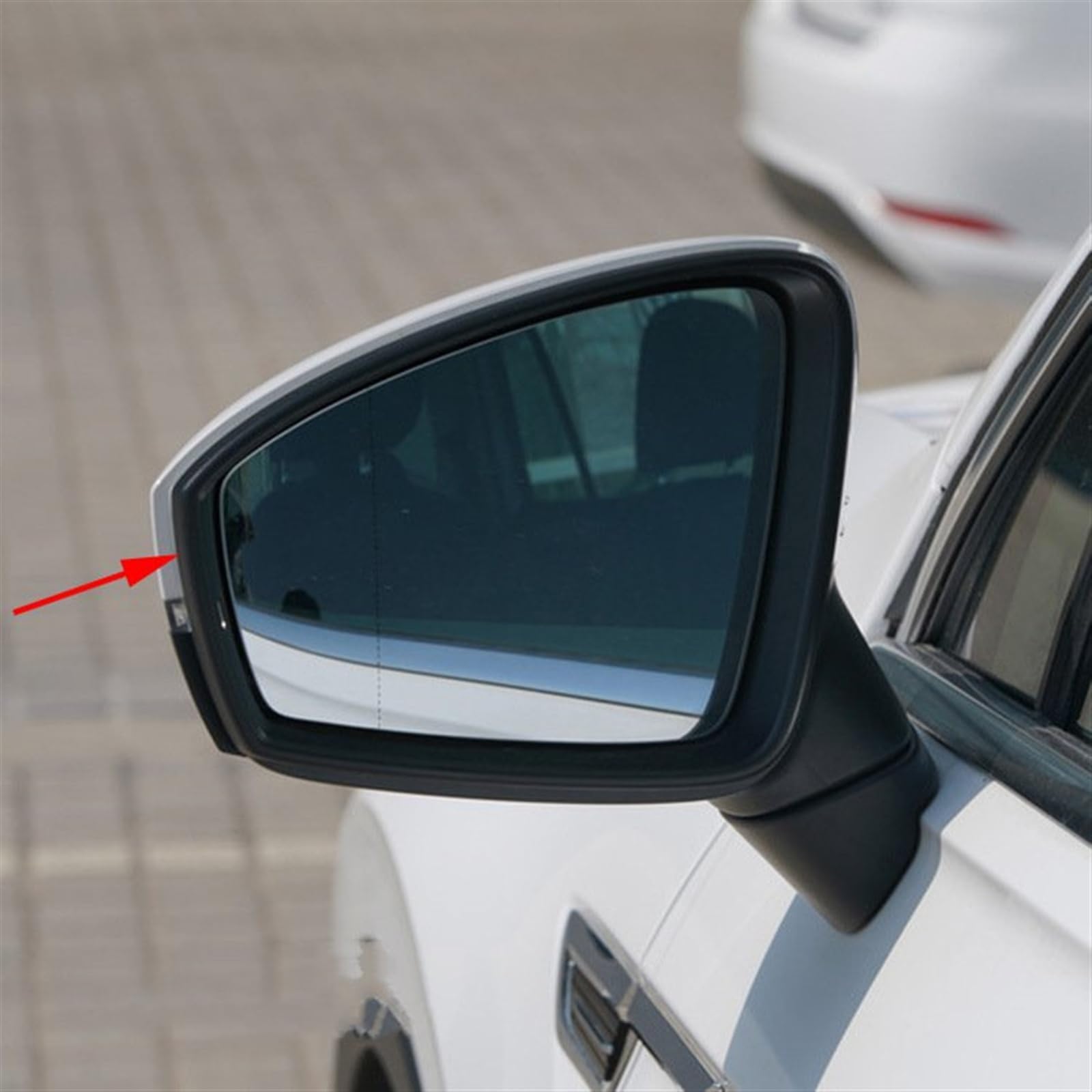 Tappo Specchietto per VW per Tiguan per MK2 per Tayron 2017-2021 Supporto per Alloggiamento Telaio Specchietto Retrovisore Laterale Sostituire Calotte Specchio (Misurare : Destra)