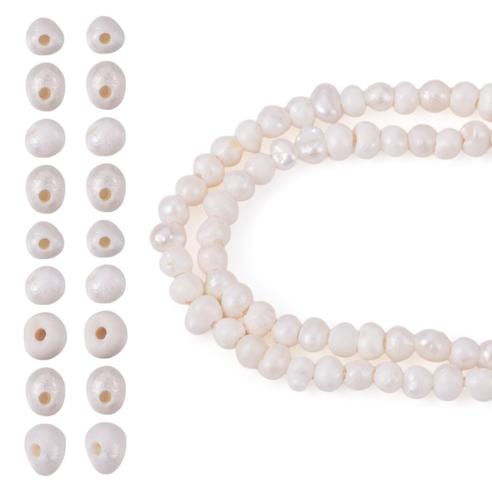 Perles d'eau douce 2mm pour bracelet boucle d'oreille coquillage mer