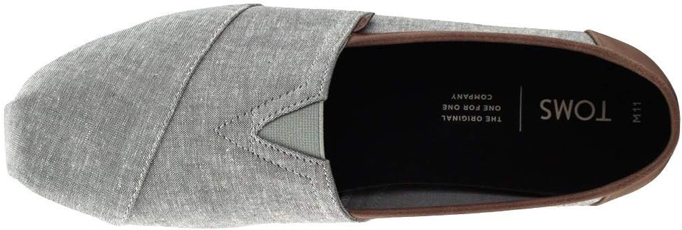 Toms Men's Alpargata Synthetic Trim Frost Grey Chambray 8 - Image 5