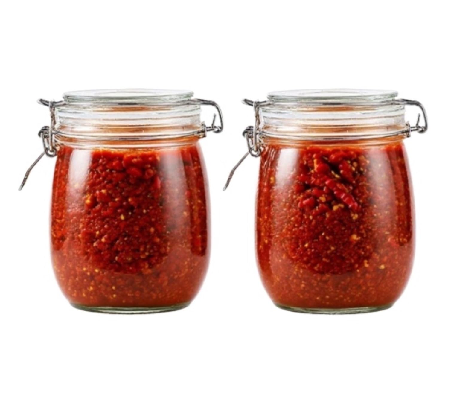 AMULONG Sweet Jars Apothecary Set Of 2 Glass Jar With Lid Airtight Storage Container For Coffee Jars for Crafting(750ml)