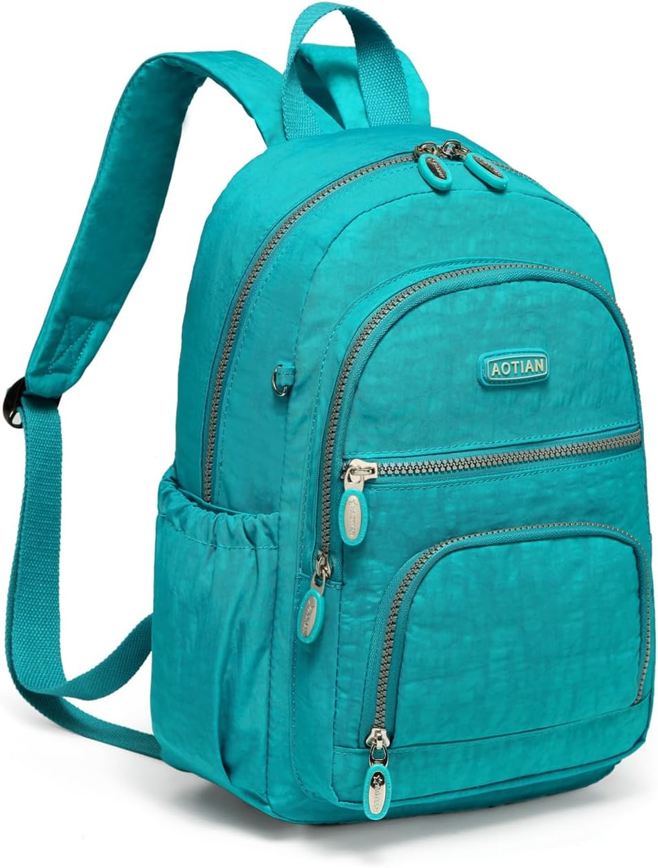 AOTIAN Small Size Backpack, Durable Lightweight Daypack for Women Girls & Boys Hiking Travel Sports, Lake Blue