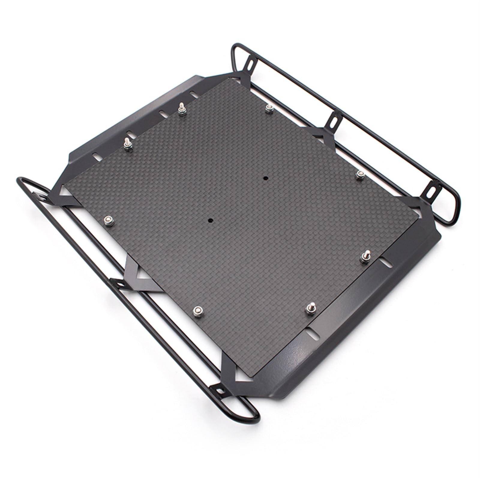 Metalowy bagażnik dachowy wyścigowy z panelem z włókna węglowego 184x168mm Ulepszenia części RC Crawler Car, do dachu Traxxas, TRX6 G63 TRX4 G500 Bagażnik dachowy