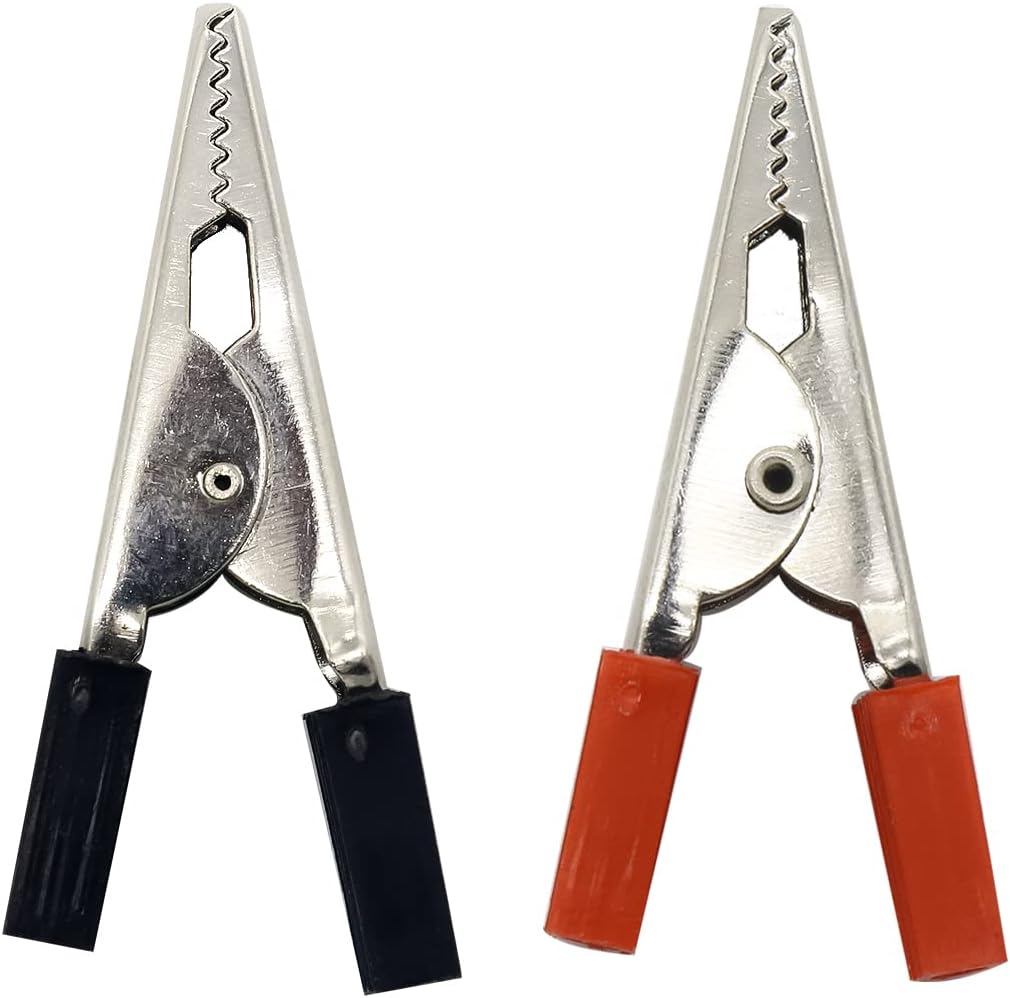 Electronic Spices 50mm Crocodile Alligator Clip or Test Clamp Pair of 20