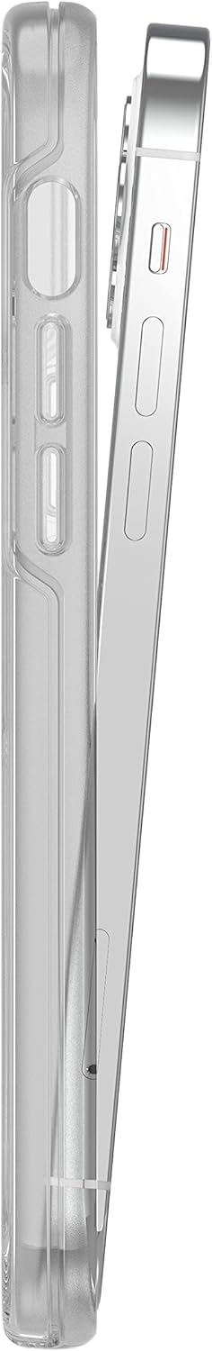 OtterBox iPhone 12 and 12 Pro Symmetry Series Case - Single Unit Ships in Polybag, Ideal for Business Customers - CLEAR, ultra-sleek, wireless charging compatible, raised edges protect camera & screen